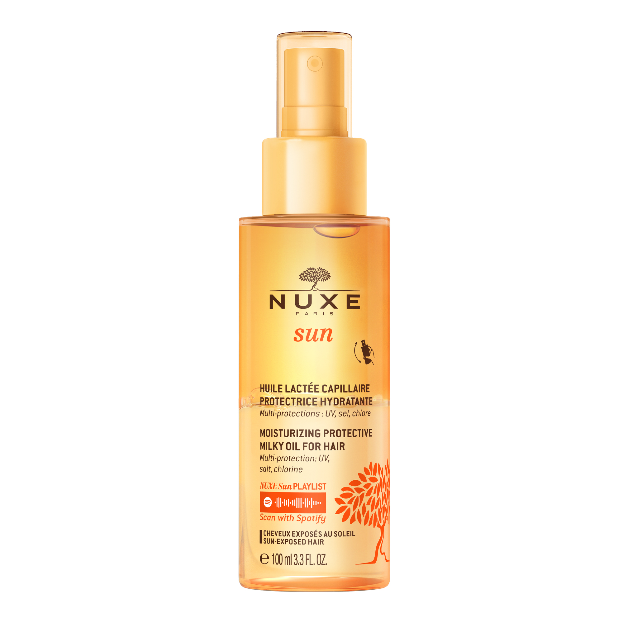 Ulei pentru par cu protectie UV Sun, 100 ml, Nuxe