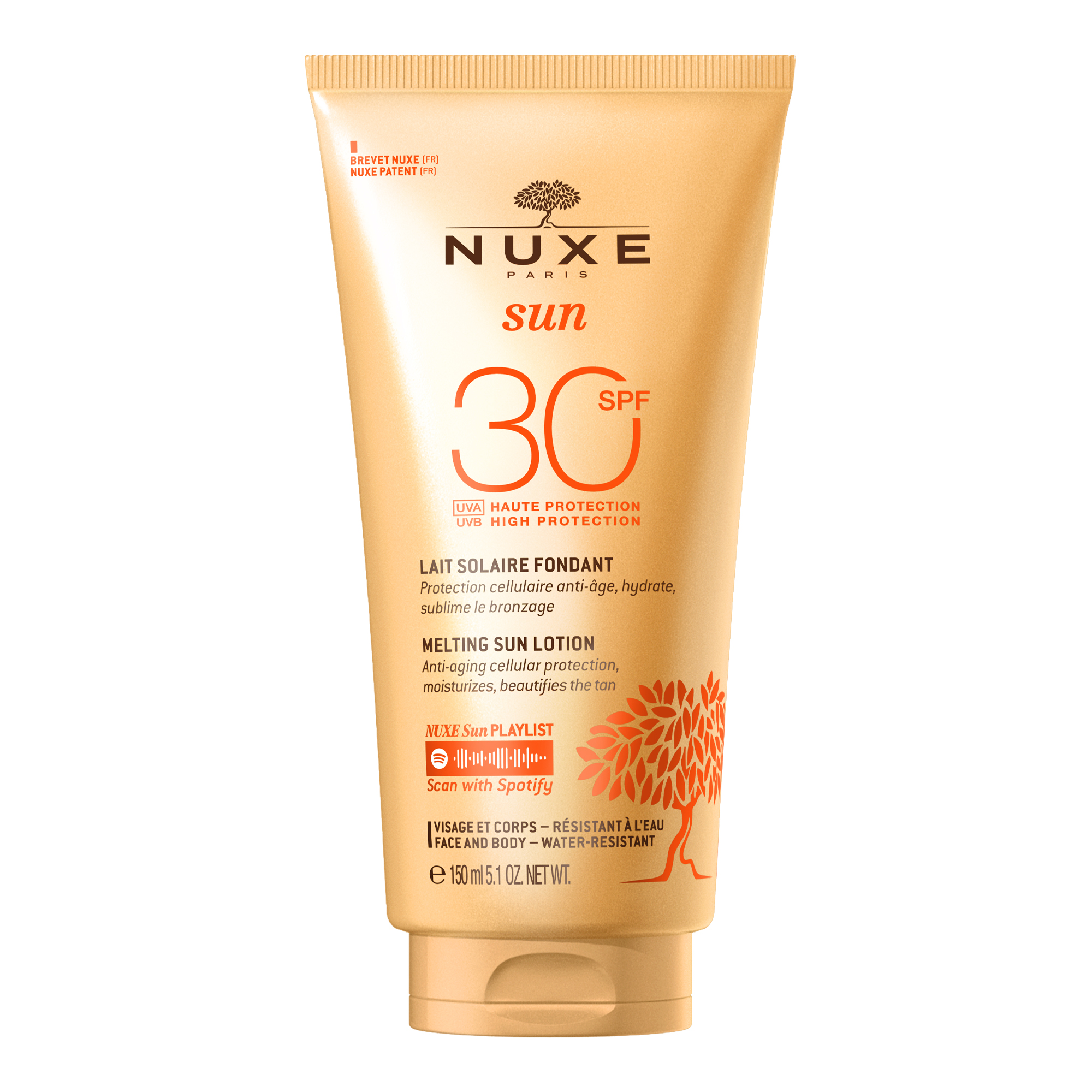 Lotiune cu protectie solara SPF30 pentru fata si corp Sun, 150 ml, Nuxe