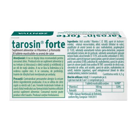 Tarosin Forte, 20 comprimate masticabile, Zentiva 619980