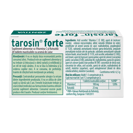 Tarosin Forte, 20 comprimate masticabile, Zentiva 619980