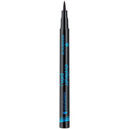 Tus de ochi carioca rezistent la apa Eyeliner Pen, 01 Black, 1 ml, Essence 619813