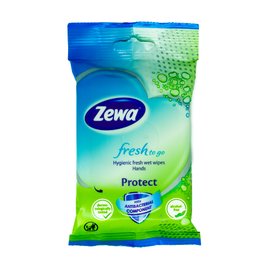 Servetele umede Fresh to go Protect, 10 bucati,  Zewa