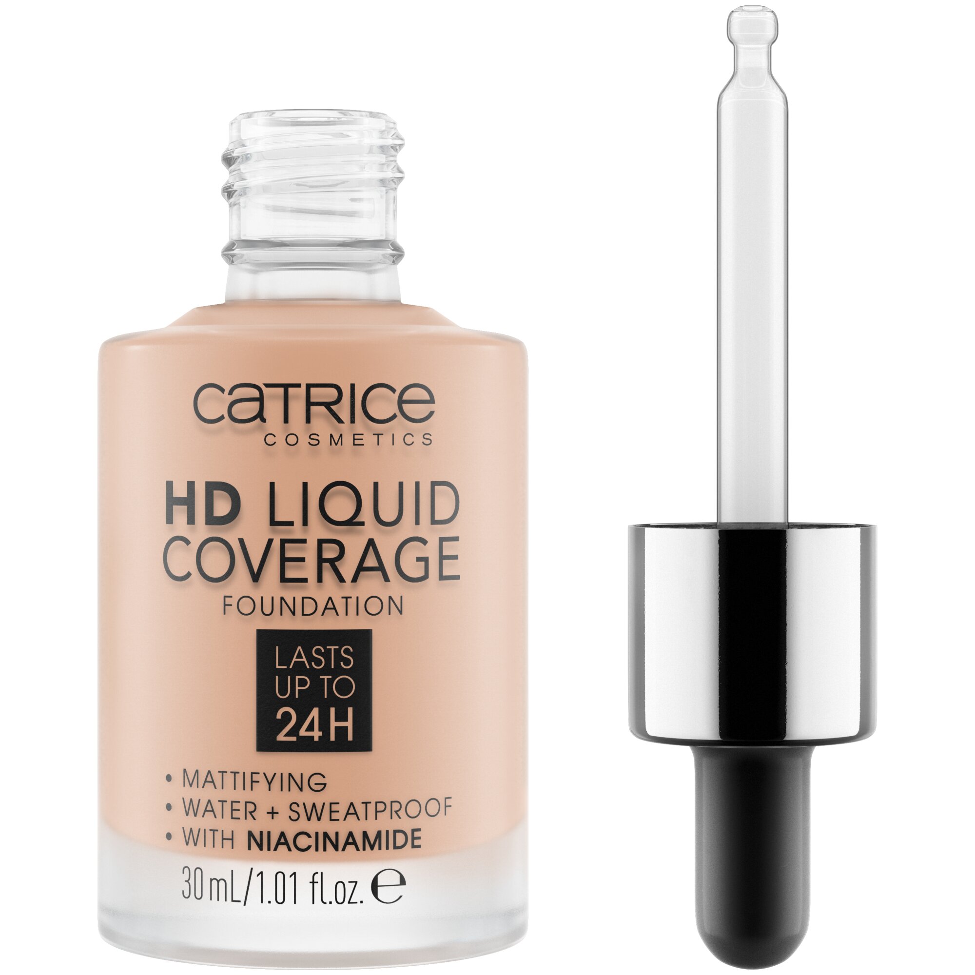 Fond de ten HD Liquid Coverage Foundation, 020 - Rose Beige, 30 ml, Catrice