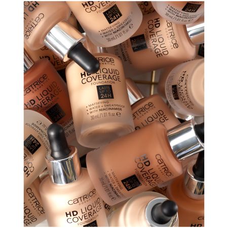 Fond de ten HD Liquid Coverage Foundation, 040 - Warm Beige, 30 ml, Catrice 621341