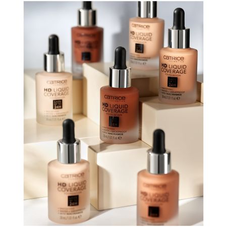 Fond de ten HD Liquid Coverage Foundation, 040 - Warm Beige, 30 ml, Catrice 621340
