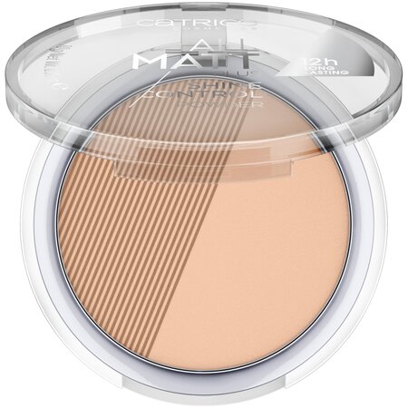 Pudra compacta All Matt Plus Shine Control, 025 - Sand Beige, 10 g, Catrice 621380