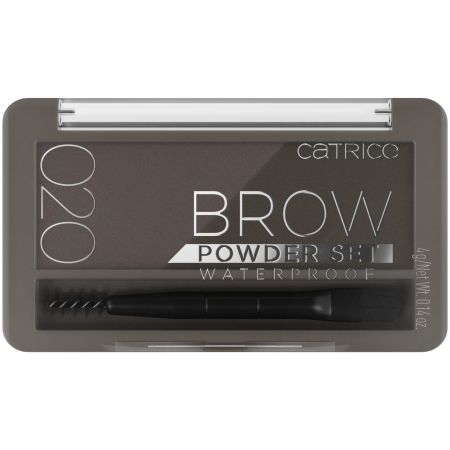 Set pudra pentru sprancene rezistent la apa Brow Powder, 020 - Ash Brown, 4 g, Catrice