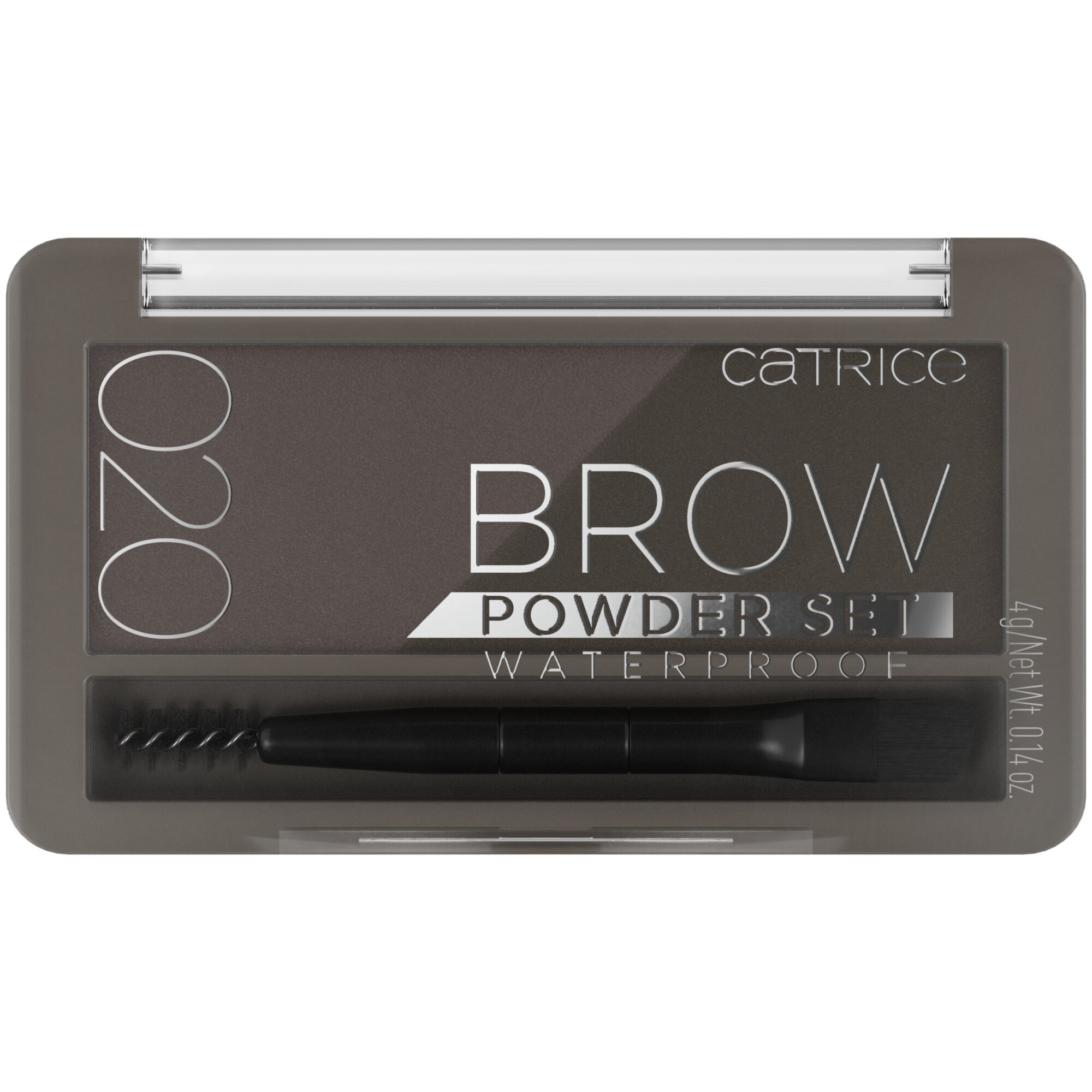 Set pudra pentru sprancene rezistent la apa Brow Powder, 020 - Ash Brown, 4 g, Catrice