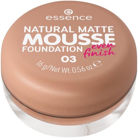 Fond de ten mat Natural Matte Mousse Foundation, 16 g, Essence