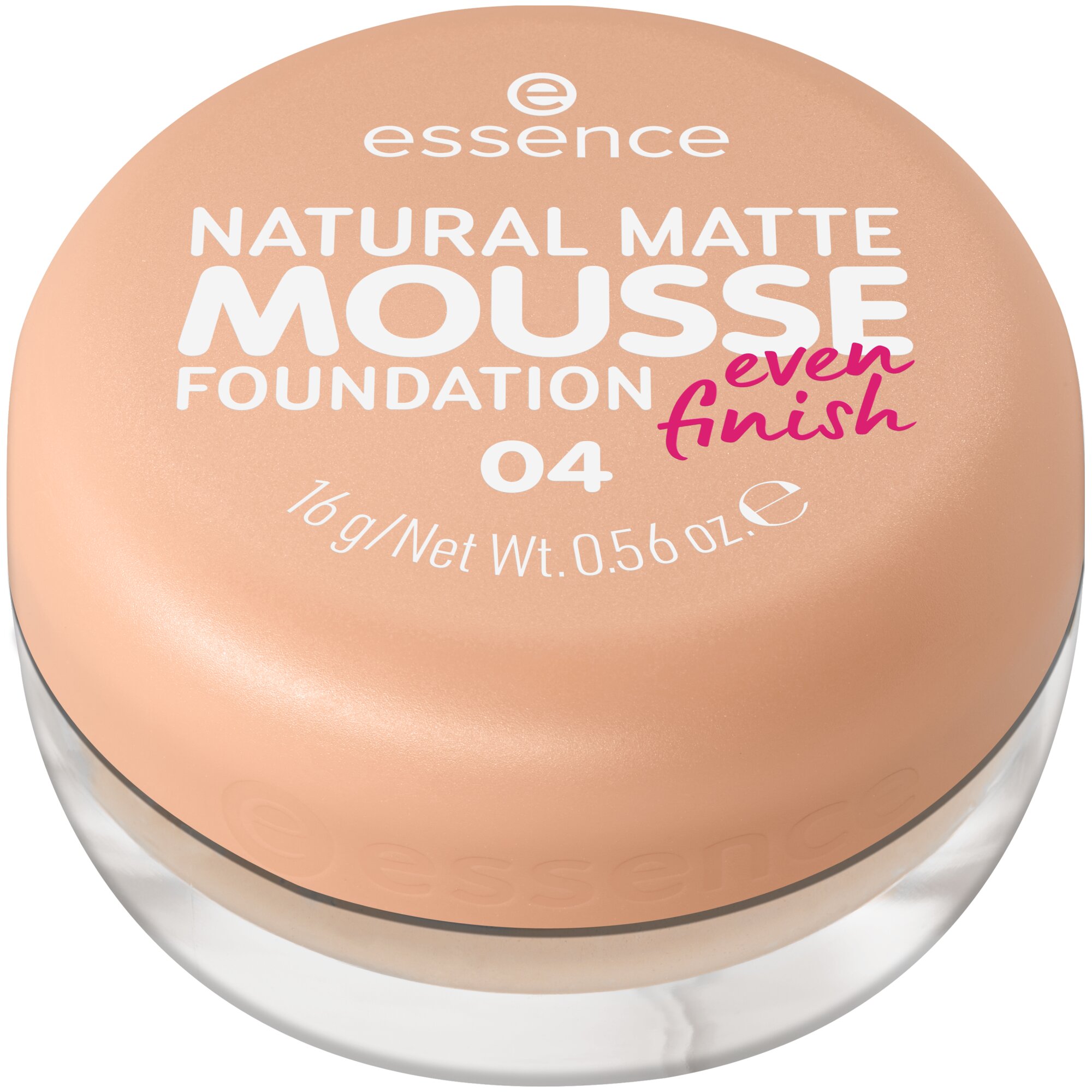 Fond de ten mat Natural Matte Mousse Foundation, 04, 16 g, Essence