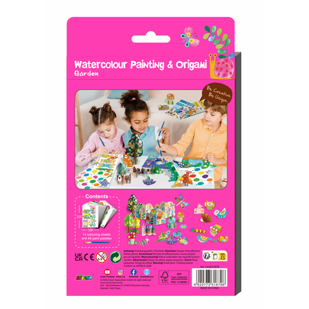 Set creativ 2 in 1 Pictura si Origami Gradina, 3 ani+, Avenir 622130