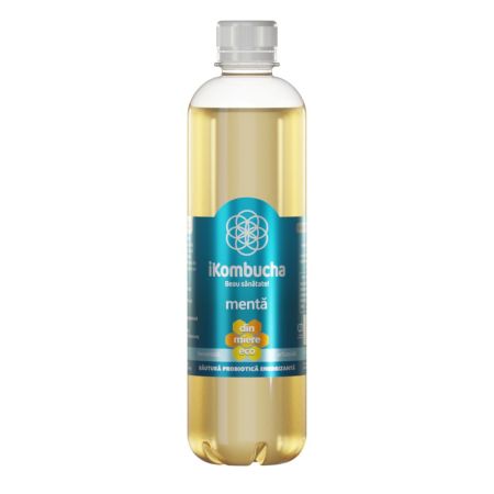 Bautura fermentata cu menta, 500ml, iKombucha