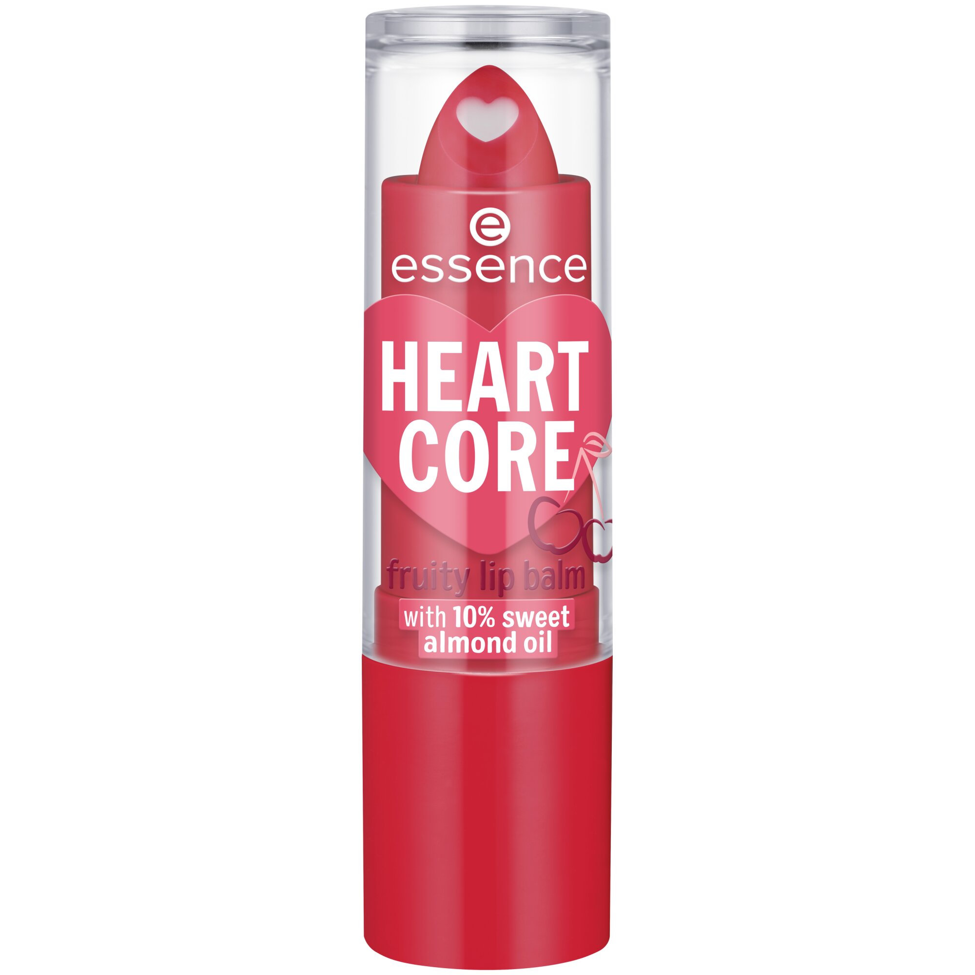 Balsam pentru buze Heart Core, 01 Crazy Cherry, 01 Crazy Cherry, 3 g, Essence