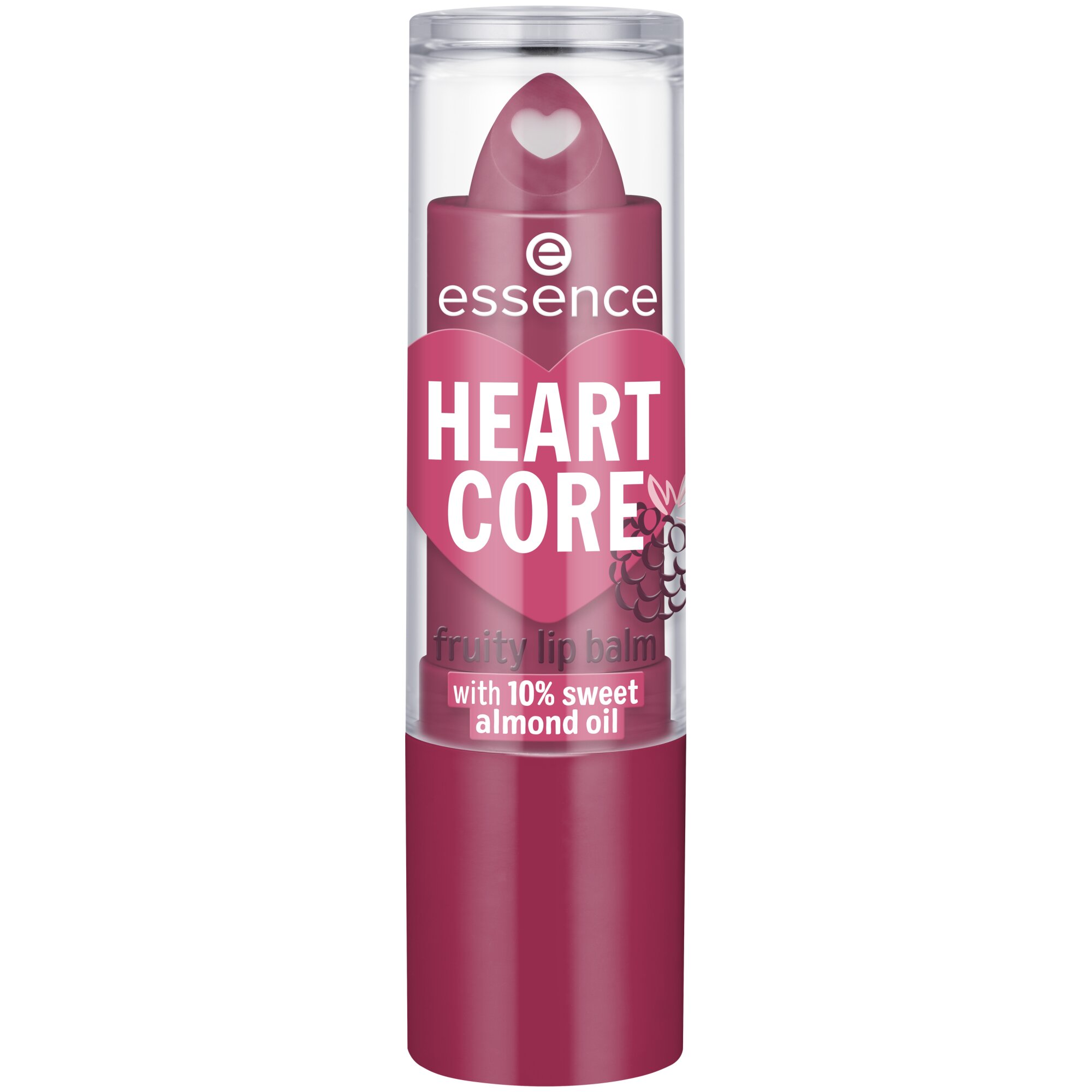 Balsam pentru buze Heart Core, 05 Bold Blackberry, 3 g, Essence