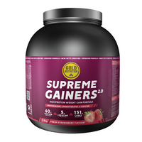 Supreme Gainers 2.0 cu aroma de capsuni, 2.9 kg, Gold Nutrition