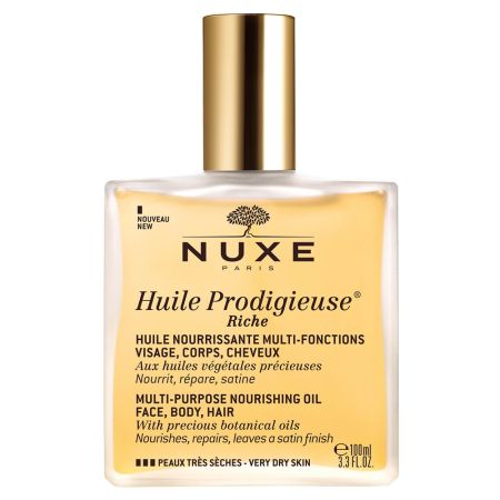 Ulei uscat intens hidratant pentru fata, corp si par Huile Prodigieuse Riche, 100 ml, Nuxe