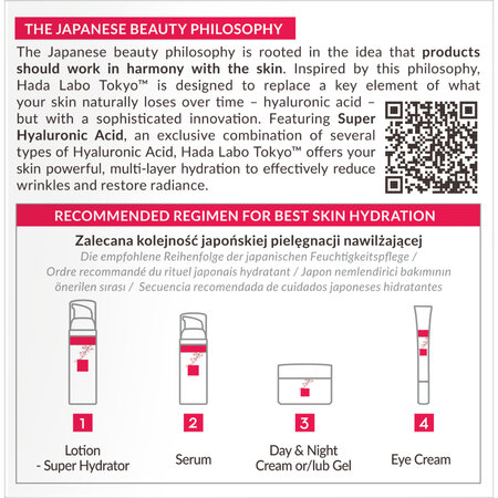 Crema hidratanta de netezire pentru piele cu Acid Super Hyaluronic, zi si noapte, 50 ml, Hada Labo Tokyo 802029