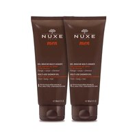 Pachet gel de dus pentru fata, corp si par Men, 2 x 200 ml, Nuxe