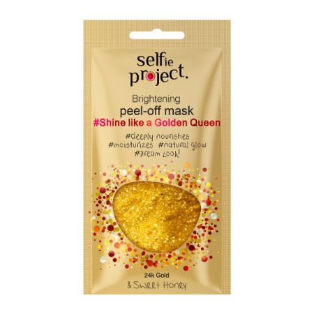 Masca de fata exfolianta Shine Like a Golden Qeen, 12 ml, Selfie Project