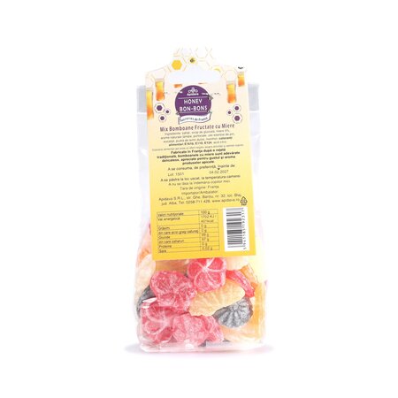 Mix bomboane fructate cu miere, 100 g, Apidava 761240
