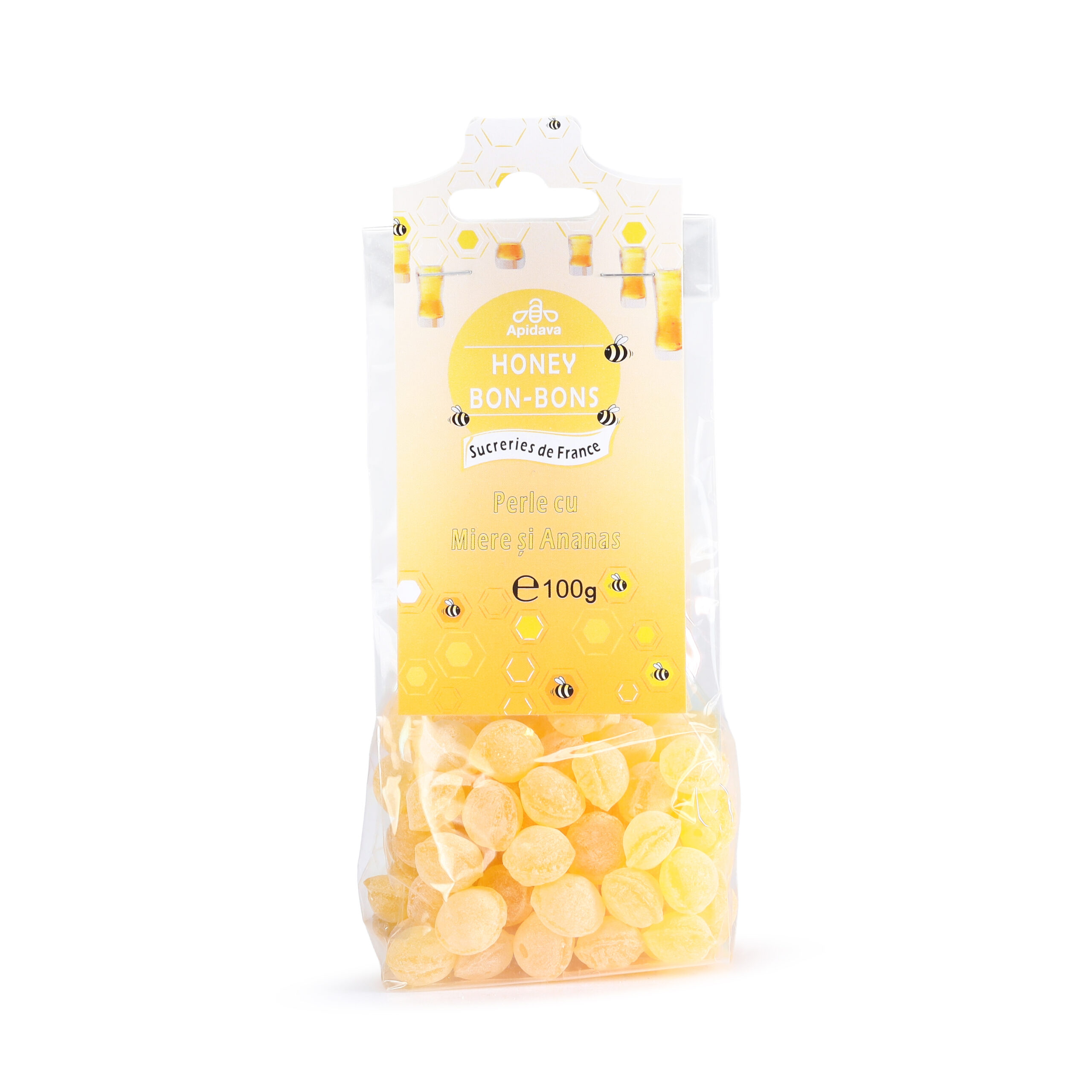 Perle cu Miere si Ananas, 100 g, Apidava