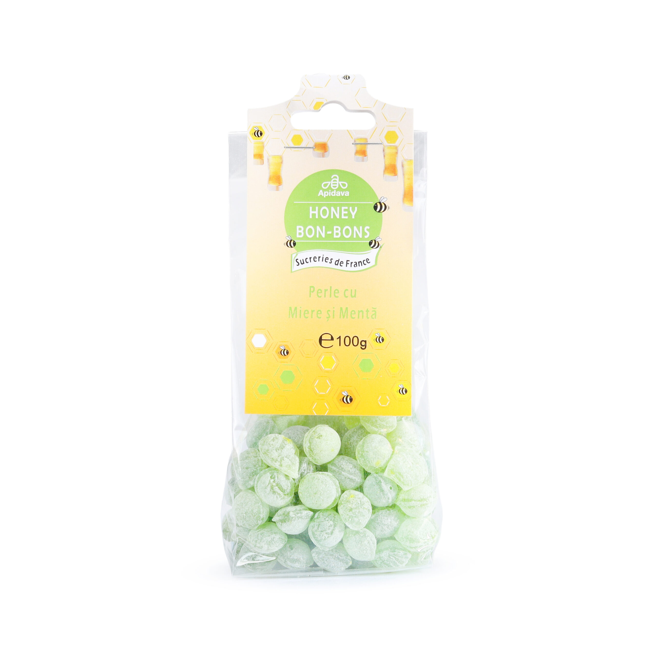 Perle cu Miere si Menta, 100 g, Apidava