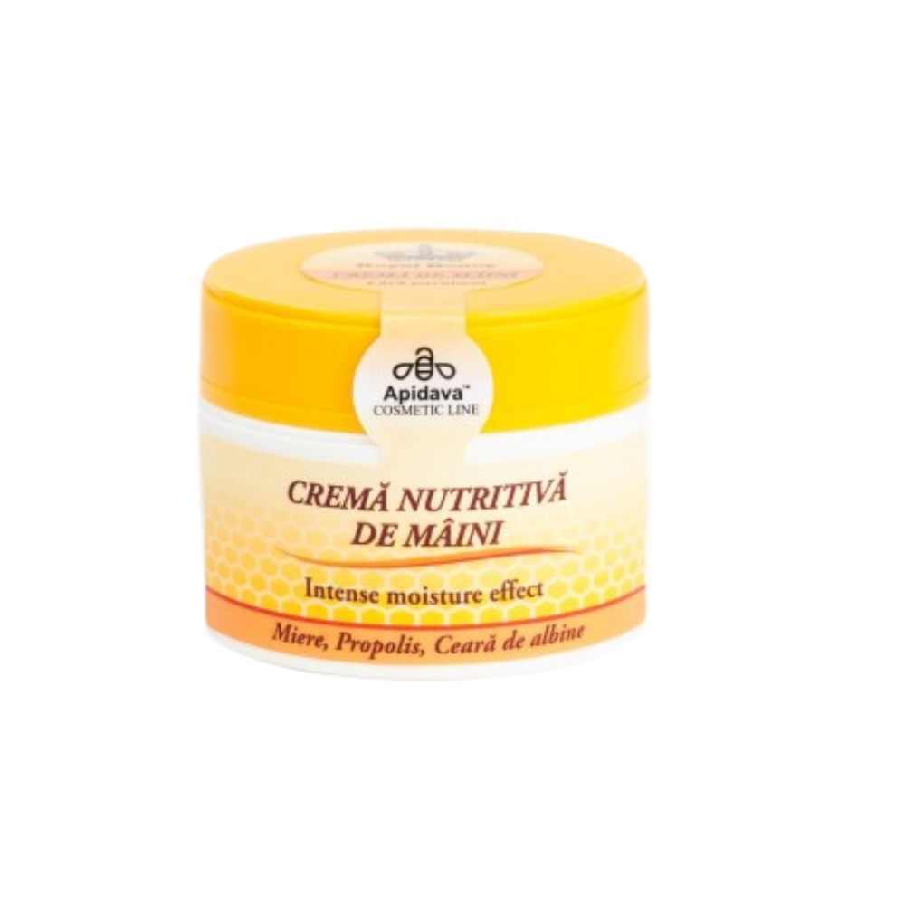 Crema nutritiva de maini cu Miere, Propolis si Ceara de albine, 50ml, Apidava