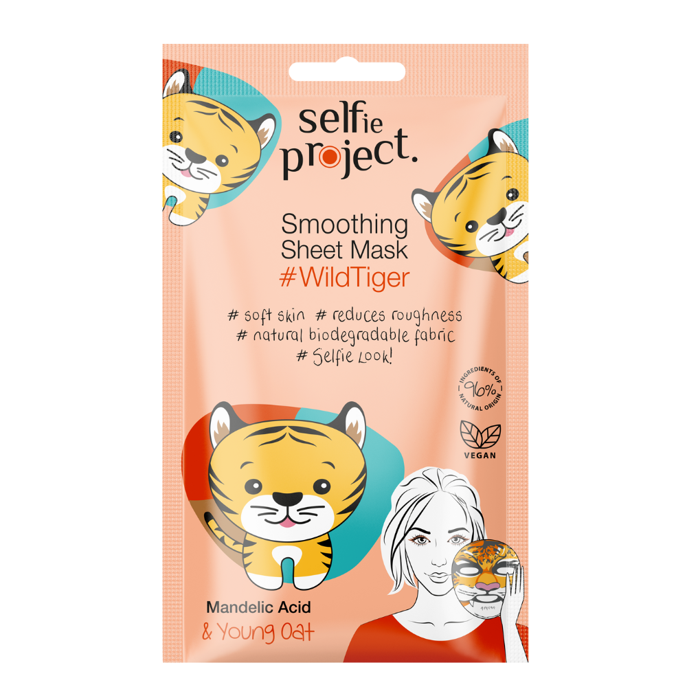 Masca de fata pentru netezire WildTiger, 15 ml, Selfie Project