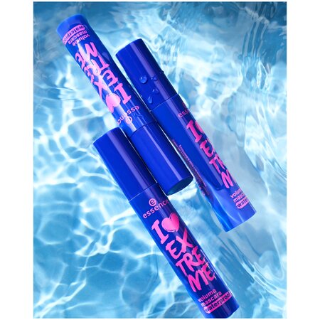 Mascara rezistenta la apa Volume Waterproof I Love Extreme, 12 ml, Essence 623205