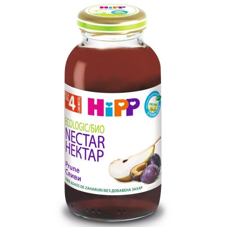 Nectar Bio de prune, +4 luni, 200 ml, Hipp