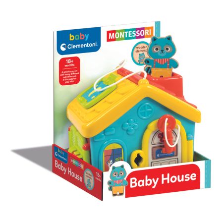 Casuta cu activitati Montessori Baby, 18+ luni, Clementoni 623735