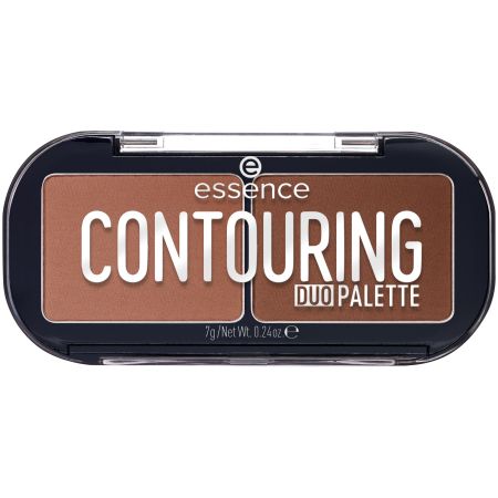 Paleta pentru conturarea fetei Contouring Duo Palette, 10 - Darker Skin, 7 g, Essence