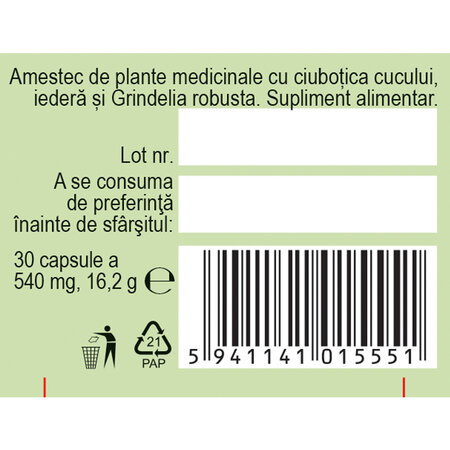 Plantusin Tuse Productiva, 30 capsule, Fares 723102