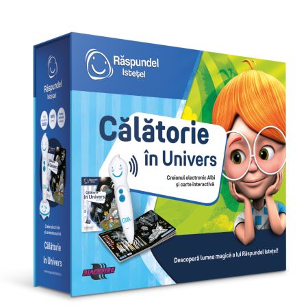 Pachet creion si carte interactiva Calatorie in Univers, +5 ani, Raspundel Istetel