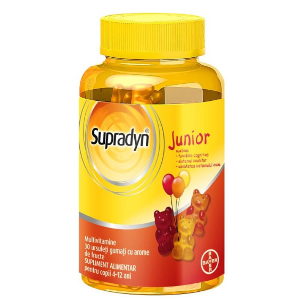 Supradyn Junior Multivitamine, 30 ursuleti gumati, Bayer