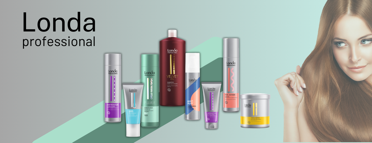 Un banner publicitar pentru brand produse profesionale par Londa, sampon londa, balsam londa, masca londa, fixativ londa, fata par roscat