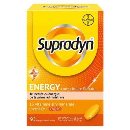 Supradyn Energy cu Multivitamine si Coenzima Q10, 30 comprimate, Bayer