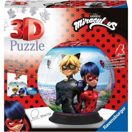 RAVENSBURGER PUZZLE 3D MIRACULOUS 72 PIESE RVS3D11167