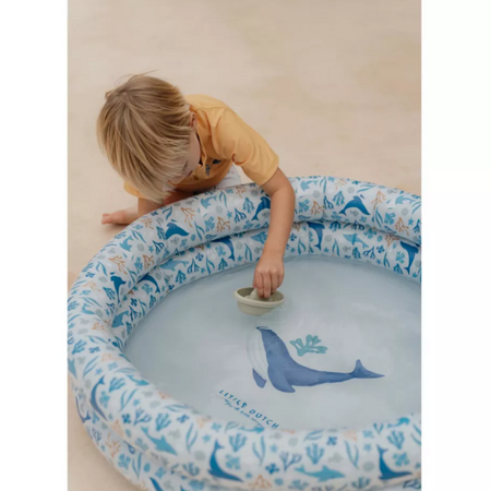 Piscina gonflabila pentru copii Ocean Dreams, 80 cm, Blue, +3 ani, Little Dutch 712389