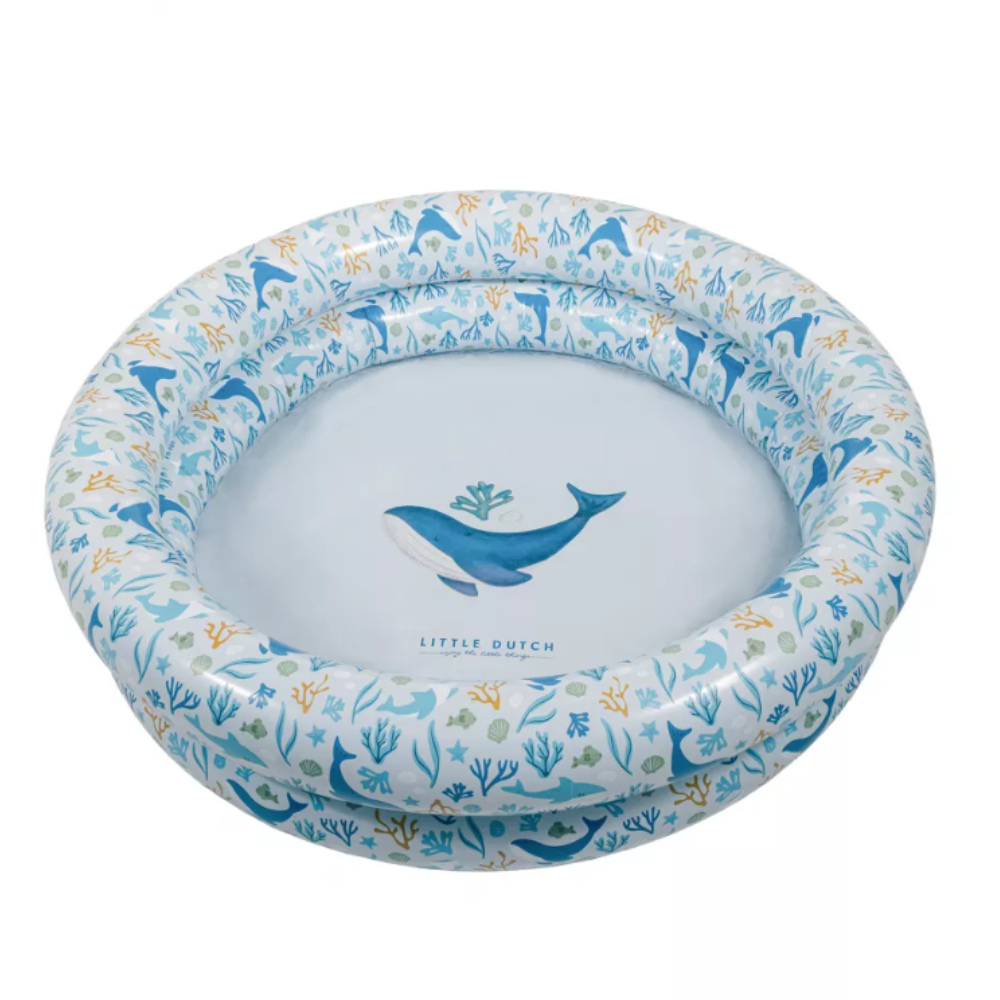 Piscina gonflabila pentru copii Ocean Dreams, 80 cm, +3 ani, Blue, Little Dutch