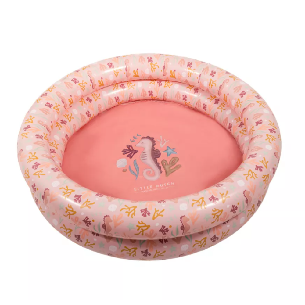 Piscina gonflabila pentru copii Ocean Dreams, 80 cm, +3 ani, Pink, Little Dutch