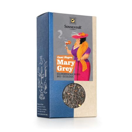 SONNENTOR CEAI NEGRU MARY GREY CU PROTOCALE ROSII 90 GR BIO*