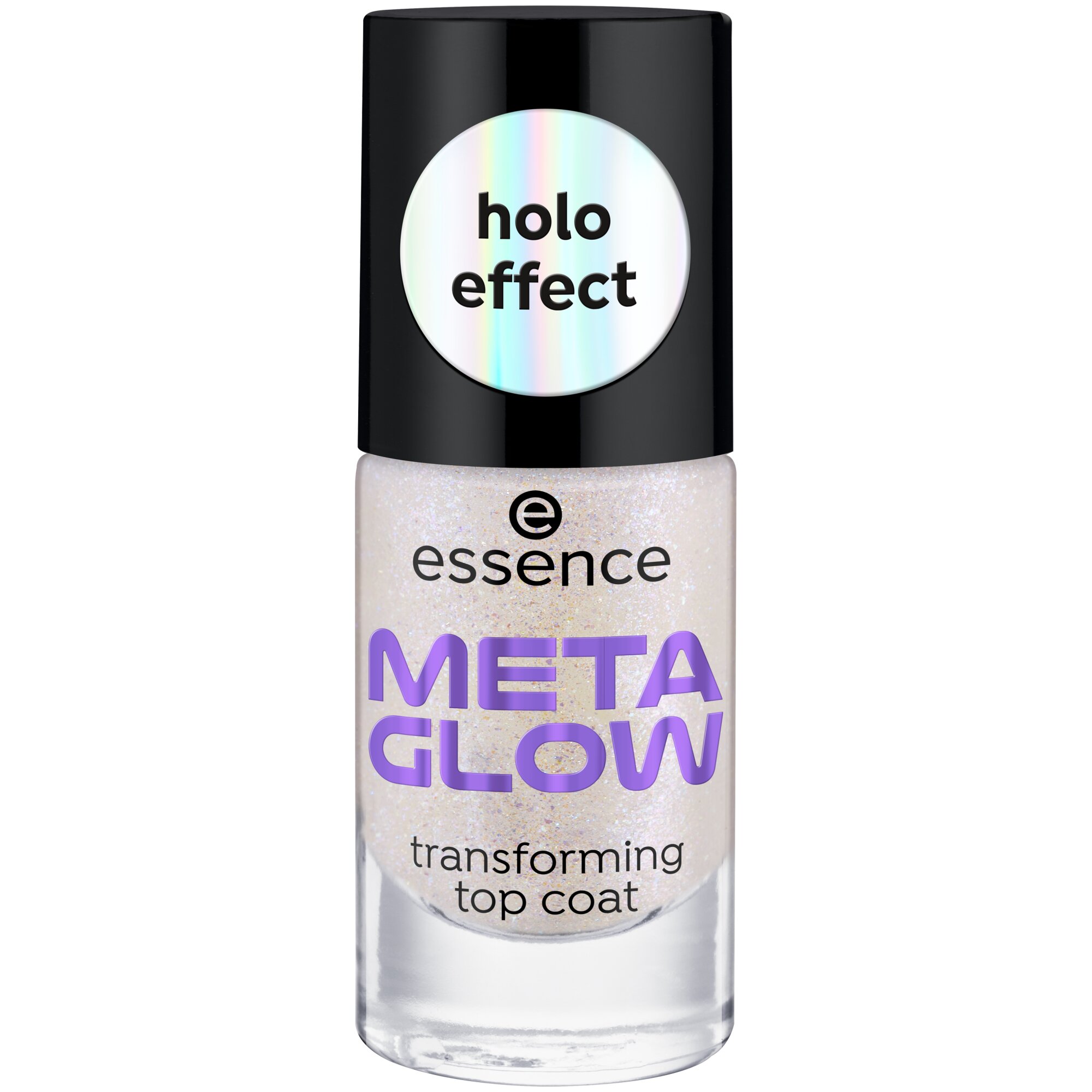 Lac de unghii Meta Glow Multi-reflectorizant Top Coat, 8 ml, Essence