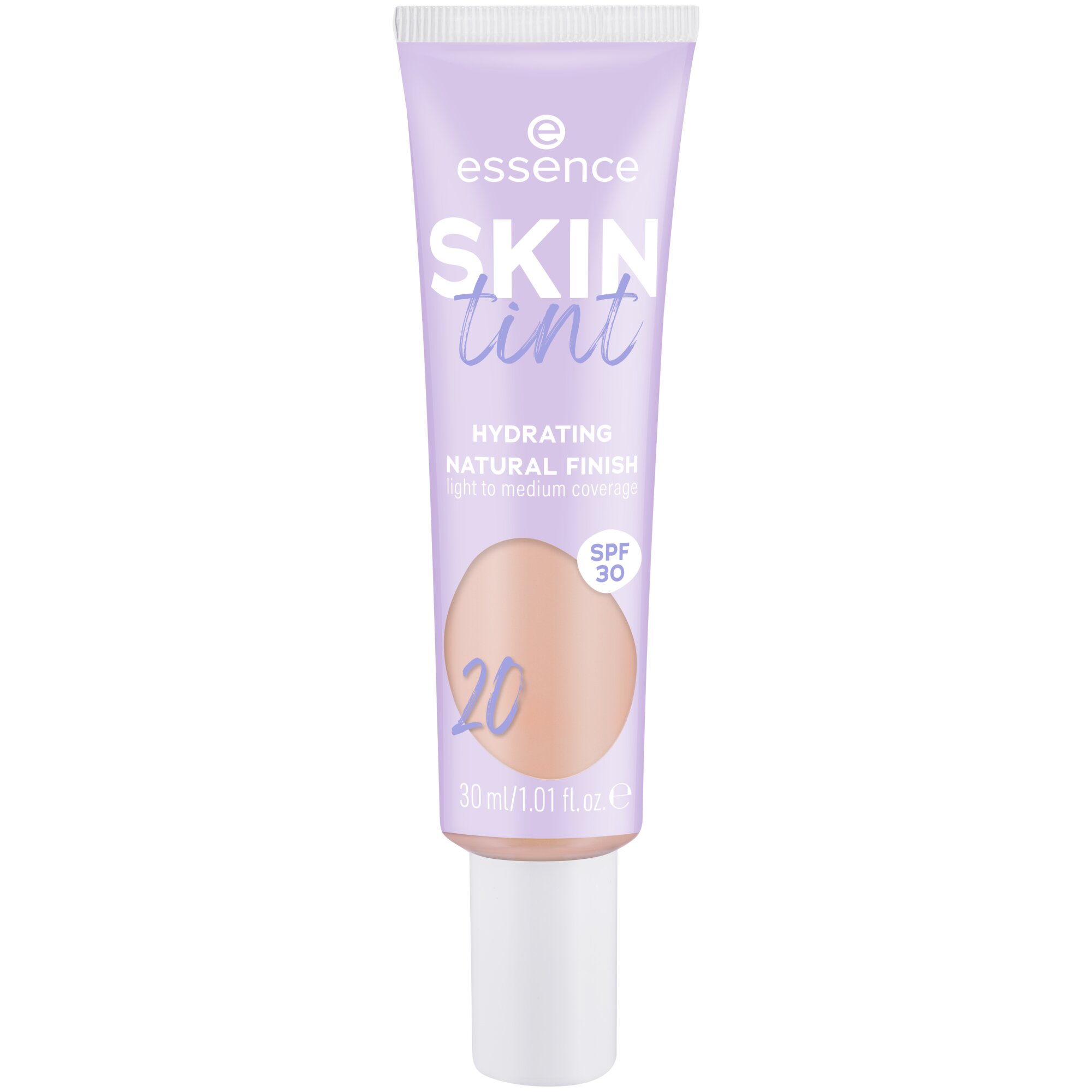 Nuantator pentru piele Skin Tint, Hydrating Natural Finish 20, 30 ml, Essence