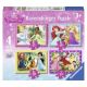 Set 4 Puzzle-uri Printesele Disney, + 4 ani, 72 piese, Ravensburger 625050