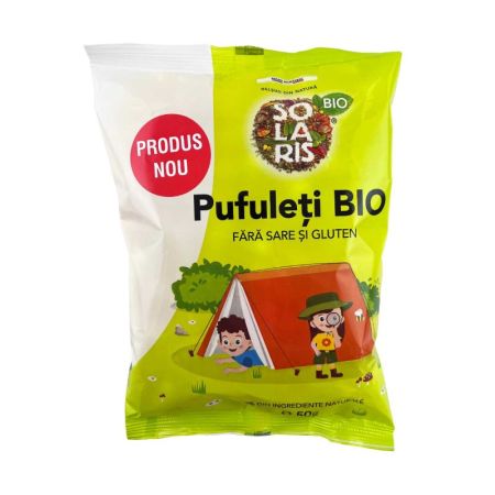 Pufuleti Bio fara sare si gluten, 50 g, Solaris