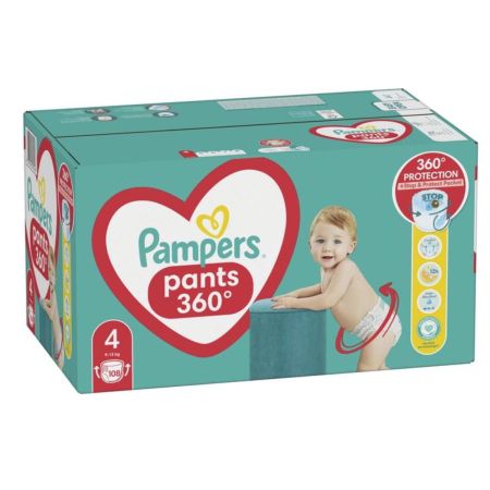 Scutece Pants Stop&Protect, Nr. 4, 9-15 kg, 108 bucati, Pampers