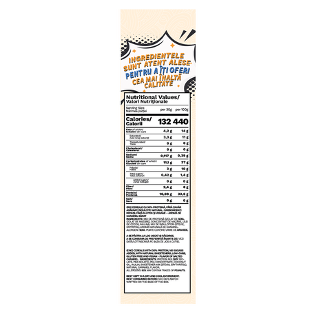 Cereale proteice fara zahar sau gluten cu aroma de caramel sarat, 250 g, Mr. Iron 673211