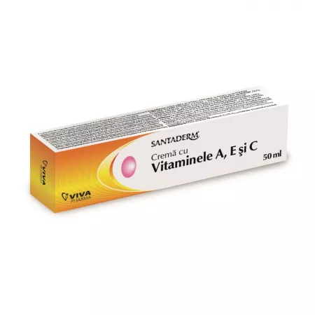 Crema cu Vitaminele A, E si C, 50 ml, Santaderm