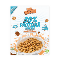 Cereale proteice fara zahar si fara gluten cu aroma de cocos, 250 g, Mr. Iron